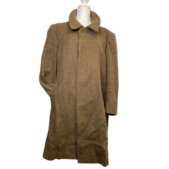 vintage Caesar IM Prorsum men Brown Wool Straight Cut Long Coat Genuine Alpaca - Picture 2 of 14